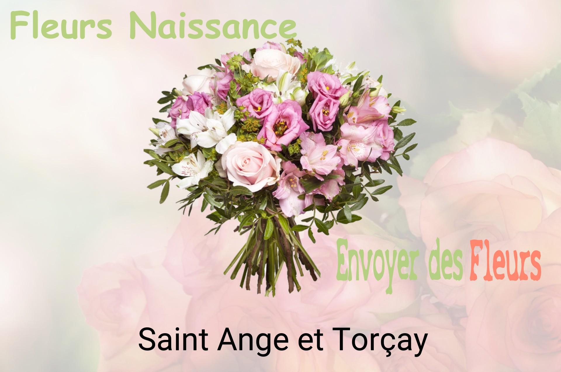 Bouquet de fleurs de naissance livré à Saint-Ange-et-Torçay